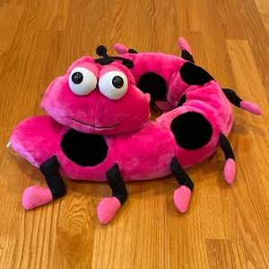 XL - 4 FEET Jumbo Pink black Catapillar plush stuffed animal 18 legs, 48” snake